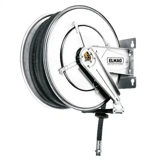 Zertifiziert ELMAG INDUSTRIE Schlauchaufroller Edelstahl "537/251" - für AD blue, 10 m, 3/4", 10bar
