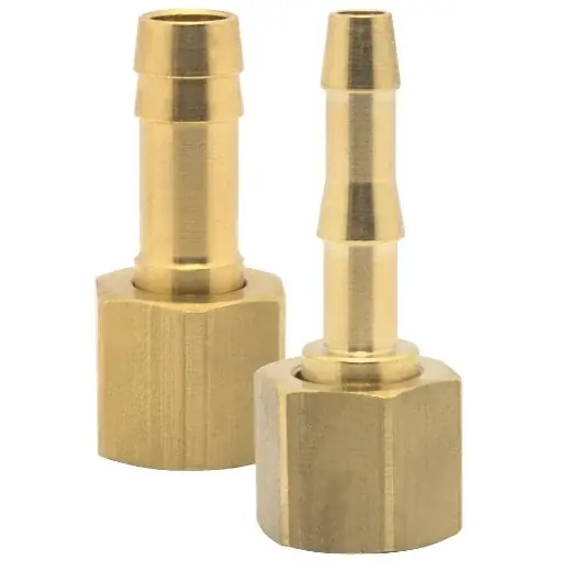 Zertifiziert ELMAG Schlauchtülle mit Überwurfmutter - IG 3/8", 9 mm, Messing 1 Stk. Packung - SB