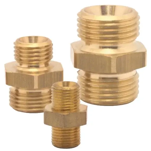 ELMAG Doppelnippel - AG 1/4" x AG 1/4", Messing 1 Stk. Packung - SB Wochenendangebot