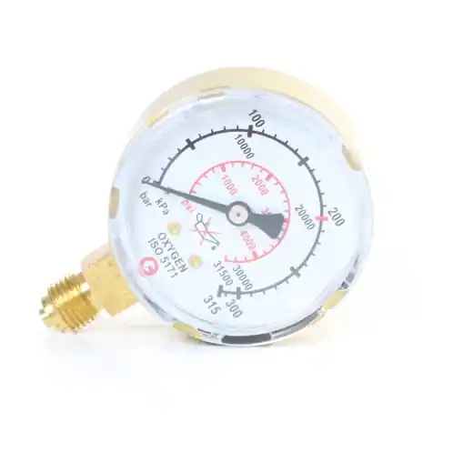 ELMAG Flaschendruckmanometer (Sauerstoff) - Ø 63mm für Druckregler zu Stahlflasche Direktkauf