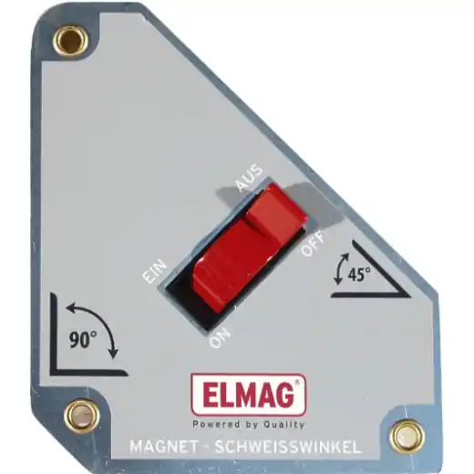 ELMAG Magnet-Schweisswinkel MSW-1 40 "schaltbar" - für 45°/135, 90° Schweißungen, 111x95x29mm Super-Preis