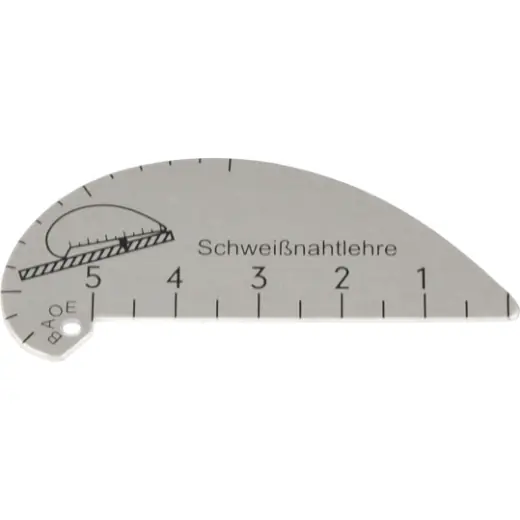 ELMAG Schweißnahtlehre "ALUMINIUM" - Meßbereich f. Ecknähte 2-15mm/Flachn. 0-5mm Letzte Chance