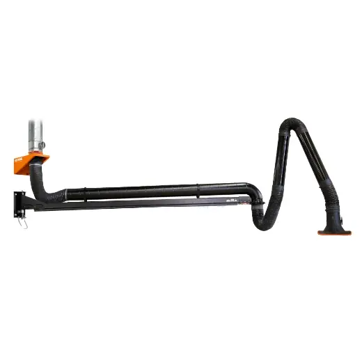 Top-Angebot ELMAG Absaugarm in Rohrausführung - 6 Meter, Ø 150mm inkl. Absaugh., Ausleger & Wandh.