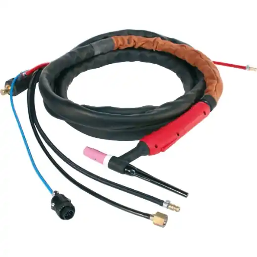 Versand Am Gleichen Tag ELMAG WIG-Schlauchpaket SR 18/4m - HF - für TIG SOUND´s mit Wasserkühlung, SteckerØ 13mm 35/50mm²