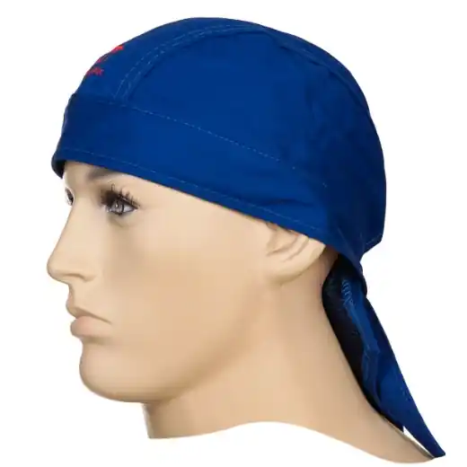 Schnäppchen ELMAG Hitzekopfschutz Bandana "blau - feuerfest" - aus Baumwolle, KopfØ 46-68 cm, WELDAS 23-3612