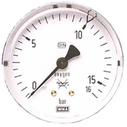 Top-Preis ELMAG Arbeitsdruckmanometer (Sauerstoff) - Ø 63mm, für Druckregler zu Stahlflasche 1 Stk. Pkg. - SB