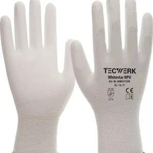 Preisknaller Handschuhe Whitestar NPU Gr.8 (L) weiß EN 388 PSA II TECWERK VE: 12 Paare