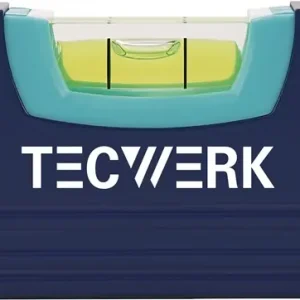 Aktuell Wasserwaage 10cm Alu.blau ± 1,0 mm/m TECWERK