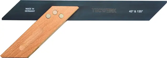 Top-Preis Gehrmaß Schenkel-L.300mm 45Grad u.135Grad Winkelmaß Buchenholz TECWERK