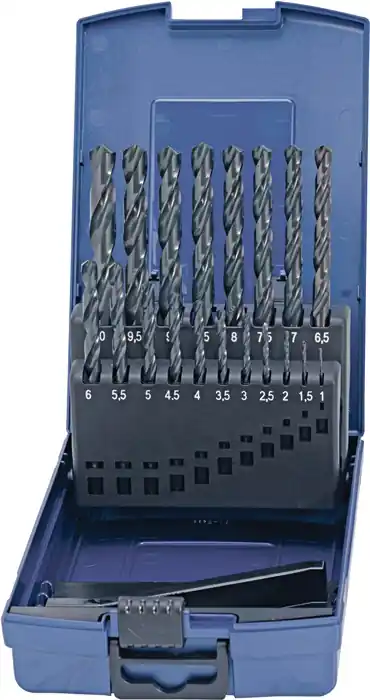 Zertifiziert Spiralbohrersatz DIN 338 TypN D.1-10,5x0,5mm HSS 24tlg.Ku.-Kass.TECWERK