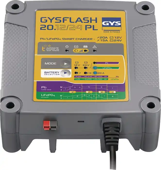 Sonderaktion Batterieladegerät GYSFLASH 20.12/24 PL 12/24 V 12V:7/15/20 A/24V:7/15 A GYS