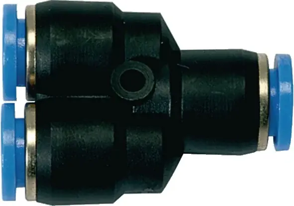 Schneller Versand Y-Steckverbindung Blaue Serie 4mm L1 35,5mm RIEGLER VE: 10 Stück