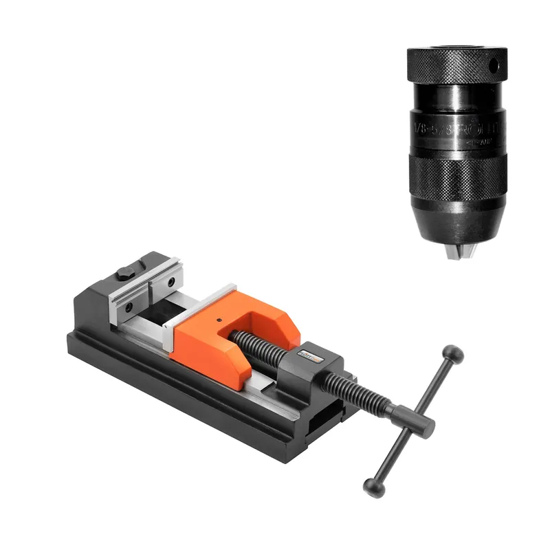 Expressversand FLOTT Bohrpaket 1 für B 16 Spindel - Schraubstock 80 und Schnellspannbohrfutter B16 1-13 mm
