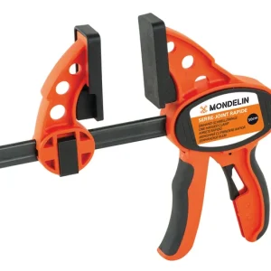 MONDELIN Schnellspannzwinge – 45 cm – Nylon-Fiberglasgehäuse – Einhandbedienung & 150 kg Spannkraft Preiswert