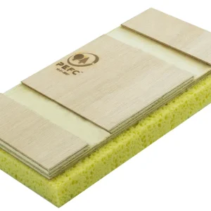 MONDELIN Reibbrett – 180 x 330 mm – Schwamm & Holz – Hochwertige Holzqualität Markenprodukt