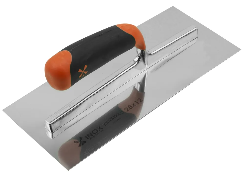 Garantierte Lieferung MONDELIN Glättekelle – Edelstahlklinge 0,6 mm – 2-K-Griff – Gebogen & ergonomisch