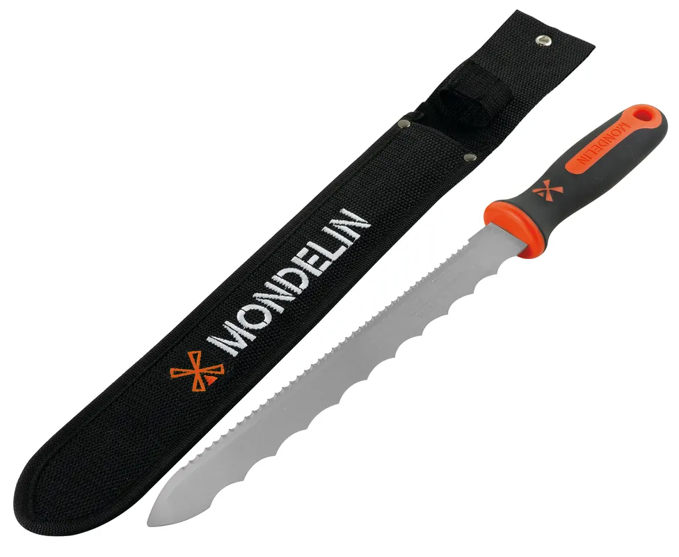 Neue Ware MONDELIN Dämmstoffmesser – 360 mm – Bi-Materialgriff – Edelstahlklinge mit Doppelzähnen