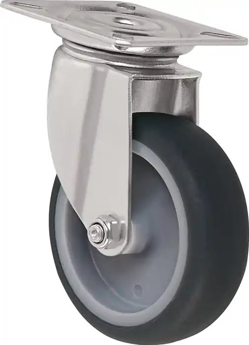 Lenkrolle D.75mm grau Trgf.75kg m.Platte TW Super-Preis