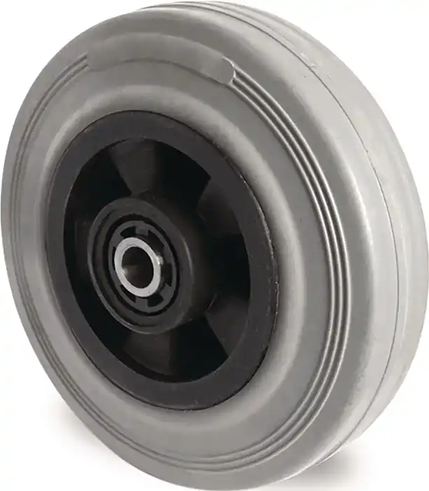 Direktkauf Ersatzrad D.125mm Trgf.100kg VG grau Achs-D.10mm Nabenl.50mm TECWERK