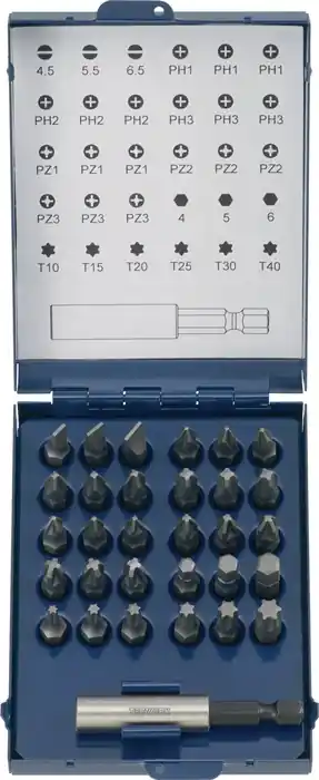 Preis Gesenkt Bitsortiment 31-tlg.Schlitz/PH/PZD/TX m.Magnet u.Spreng-Ri TECWERK