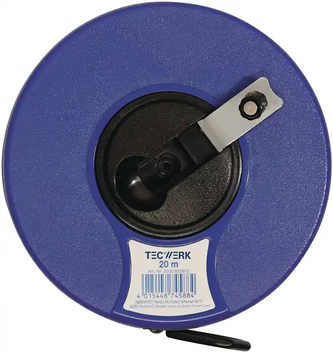 Kapselbandmaß L.20m Bandbr.13mm 2 mm/cm EG II ABS Nylon-Fiber TECWERK Preis Gesenkt