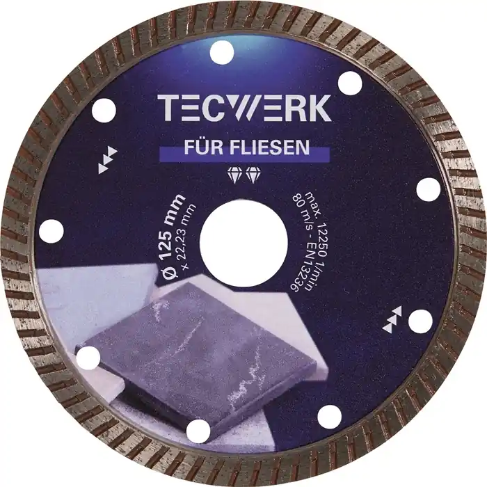 Begrenztes Angebot Diamanttrennscheibe FLIESEN PRO T D.115mm Bohr.22,23mm Seg.H.7mm Seg.S.1,6mm TW