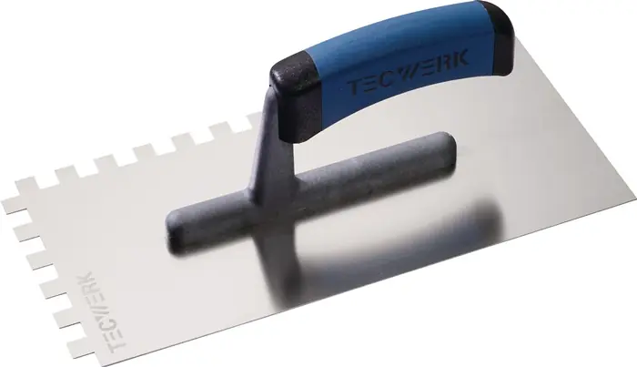Online Kaufen Glättekelle L.280mm B.130mm Zahn 10x10 VA S.0,7mm TECWERK