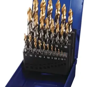 Spiralbohrersatz DIN 338 TypN D.1-10x0,5mm HSS TiN-kopfb. Preiswert
