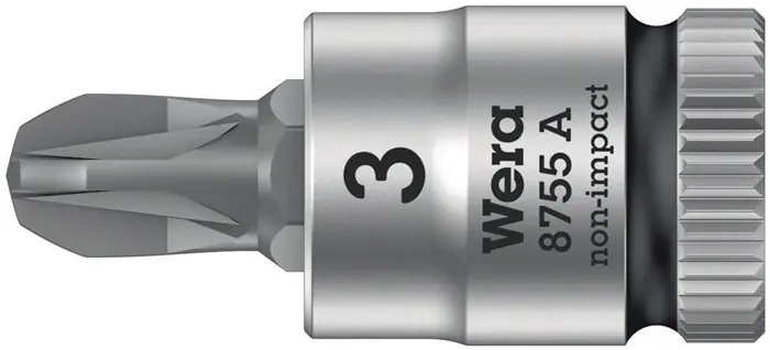 Heißes Angebot Schraubendrehereinsatz 8755 A Pozidriv PZ 3 Antr.-4-kant 1/4Zoll L.28mm verchr.