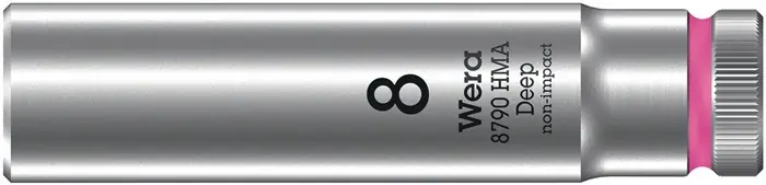 Steckschlüsseleinsatz 8790 HMA Deep Außen-6-kant SW8mm 4-kant 1/4Zoll CrV L.50mm Billig