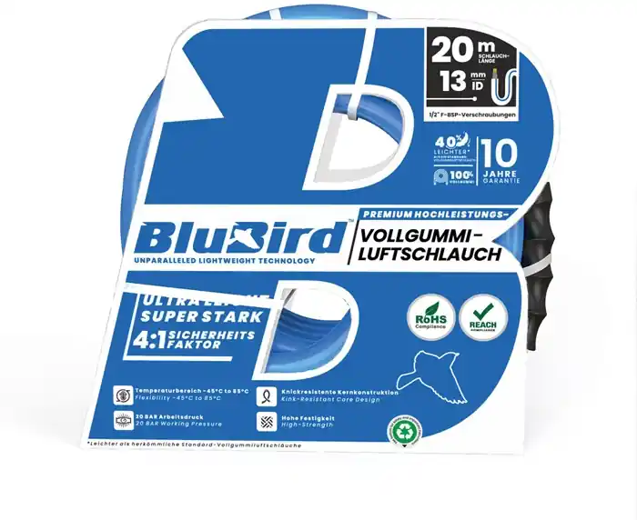 Werkstattschlauchset BluBird ID 13mm AD 20mm L.20m Schnellver.Kup. Mega-Angebot