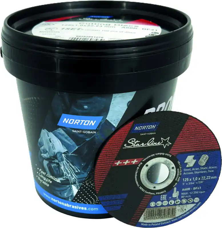 Highlight Norton Starline Trennscheiben Ø125 mm in Eimer - 100 Stück