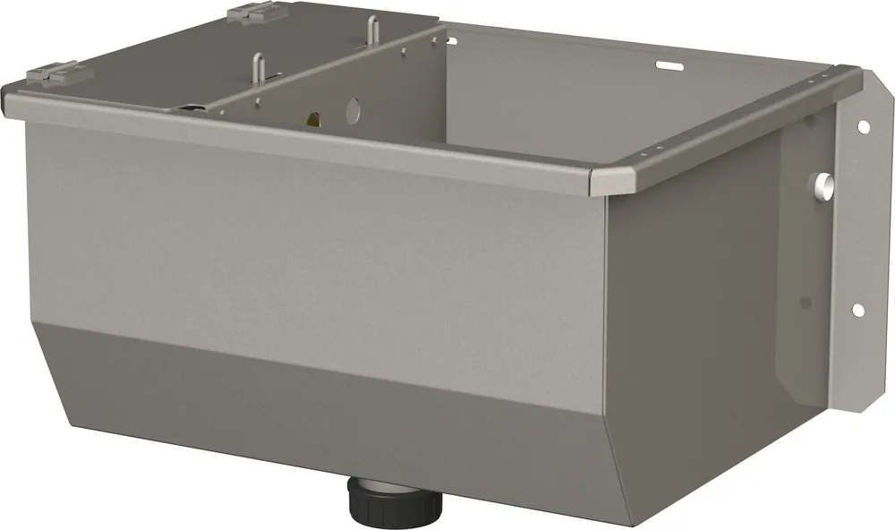 Kerbl Edelstahl Trogtränke, 35L Ablauf 2", mit Schwimmerventil Nur Heute
