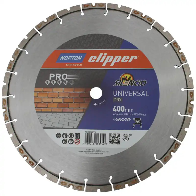 Norton Diamantscheibe Pro Universal Silencio Dry Fast Cut - 400 x 25,4 mm Jetzt Bestellen