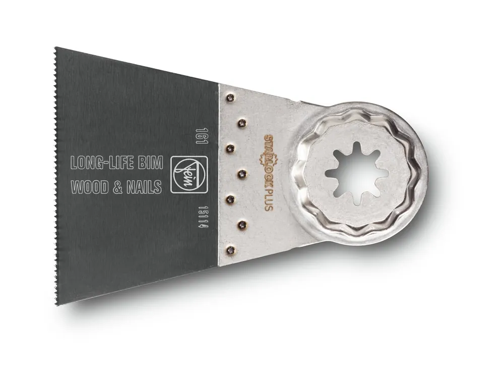 Ausverkauf FEIN E-Cut Bi-Metall Sägeblatt mit TiN-Beschichtung - Breite 65 mm - Länge 50 mm - StarlockPlus - 10 Stück