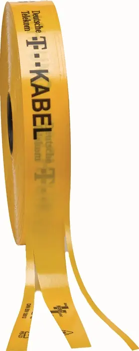 Trassenwarnband Achtung glasfaserplus kabel B.50mm L.250m gelb KELMAPLAST Sichere Zahlung
