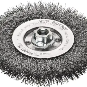 Rundbürste RBE Gew.M14 Drahtstärke 0,30mm Stahldraht rostfr.ROH 19,5mm Highlight