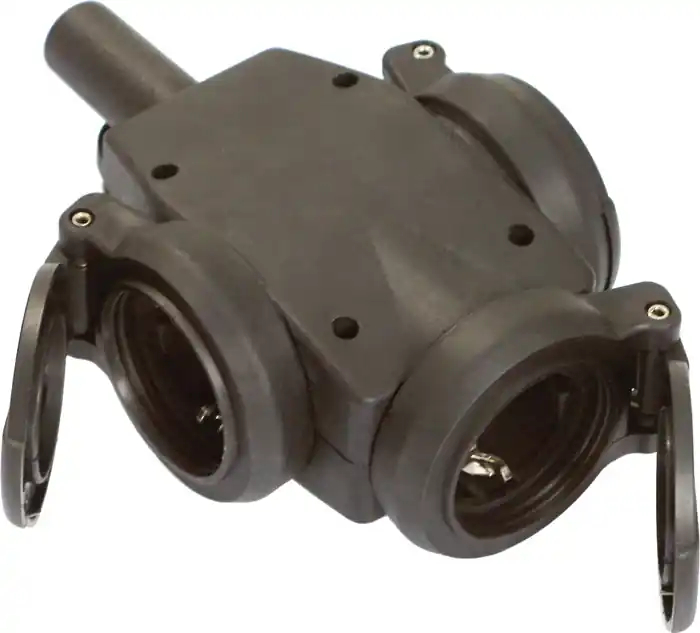 Geprüft Schutzkontaktkupplung 10-/16 A 230V schwarz IP44 VG WEINGÄRTNER
