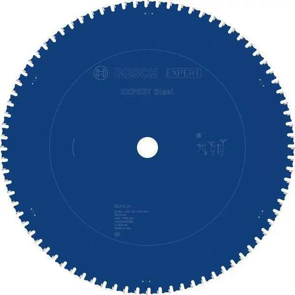 Nur Heute Kreissägeblatt EXPERT Steel AD 355mm Z.80 HLTCG (Ch) Bohr.25,4mm Schnitt-B.2,6mm