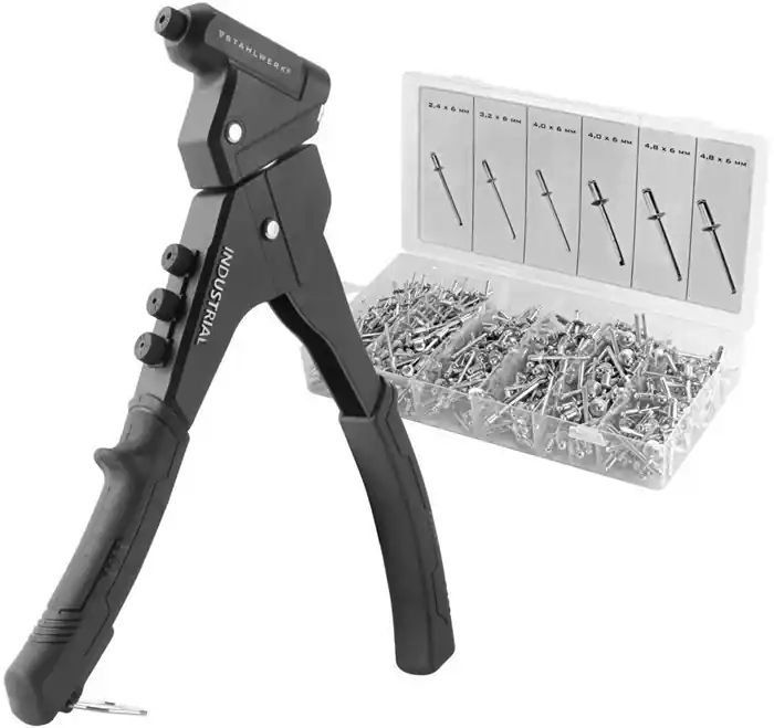 Zertifiziert Nietzangen-Set NZ-280 ST 360Grad L.28,5cm STAHLWERK