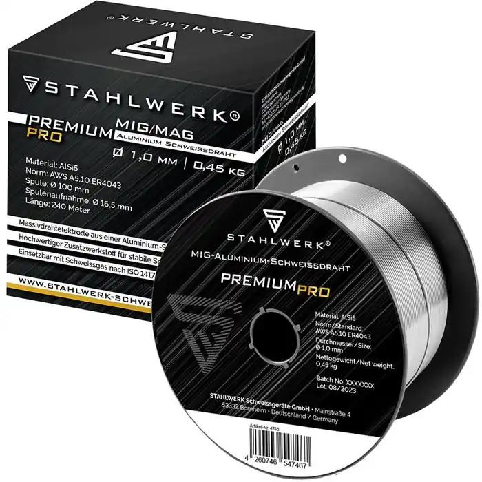 Schweißdraht Alu AlSi5 1,0mm 0,45kg STAHLWERK Zertifiziert