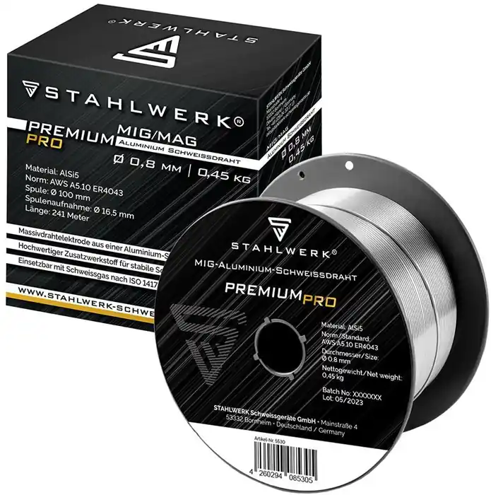 Preis Gesenkt Schweißdraht Alu AlSi5 0,8mm 0,45kg STAHLWERK