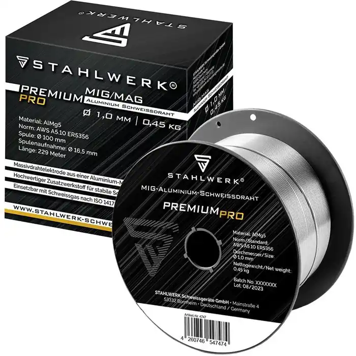 Sichere Zahlung Schweißdraht Alu AlMg5 1,0mm 0,45kg STAHLWERK