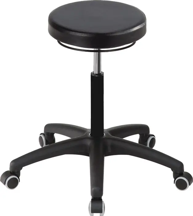 Top-Preis Drehhocker m.Rl.PU-Schaum schwarz Sitz-H.420-550mm Hocker MEY
