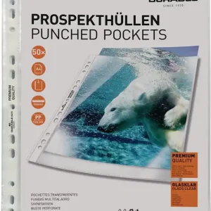 Preisreduziert Prospekthülle PREMIUM B235xH15mm glasklar f.Format A4 DURABLE