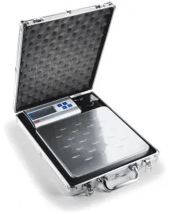 Paketwaage EPM - Edelstahl + Koffer - Meßbereich 120-150kg - mit Digitalanzeige Abverkauf
