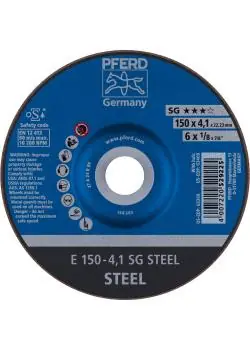 PFERD Schruppscheibe E - SG STEEL - Außen-Ø 150 mm - Breite 4,1 mm - Aufspannsystem X-LOCK (22,23) - VE 10 Stück - Preis per VE Zertifiziert