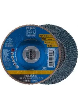 POLIFAN-Fächerscheibe - PFERD - flache Ausführung PFF - Z PSF STEELOX/16,0 - Außen-Ø 100 mm - VE 10 Stück - Preis per VE Highlight