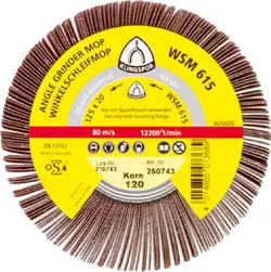 Schleifmop WSM 617 - für Winkelschleifer - Anschlussgewinde M14 - Körnung K 80 bis K 120 - Preis per VE Preisknaller