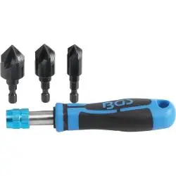 Markenware Entgrater-Set - Entgrater Ø 12 mm bis 19 mm - Chrom-Vandadium-Stahl